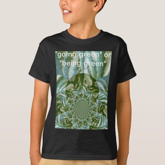 Utskriftsdesign för Eco Grönt Camo Kaleidoscope Ar T Shirt (Framsida)