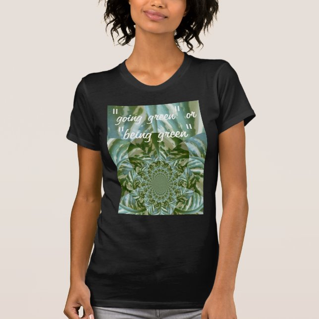 Utskriftsdesign för Eco Grönt Camo Kaleidoscope Ar Tee (Framsida)