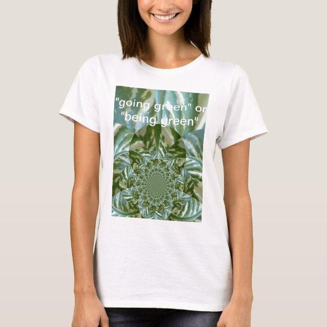 Utskriftsdesign för Eco Grönt Camo Kaleidoscope Ar Tee Shirt (Framsida)