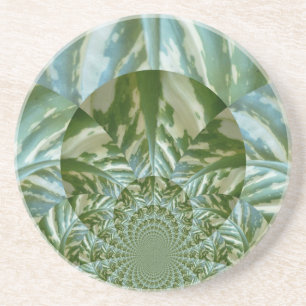 Utskriftsdesign för Eco Grönt Camo Kaleidoscope Ar Underlägg Sandsten