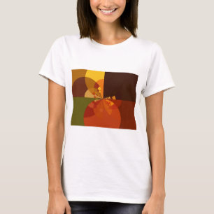 Utskriftsdesign för Färg-konst med jordtoner Abstr T-shirt