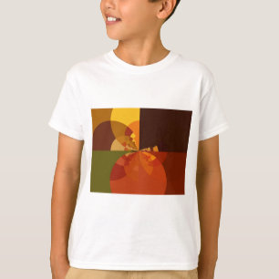 Utskriftsdesign för Färg-konst med jordtoner Abstr Tee Shirt