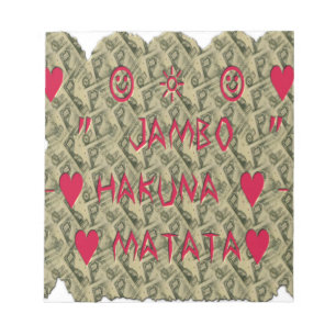 Utskriftsdesign för Hakuna Matata Talk Money Art Anteckningsblock