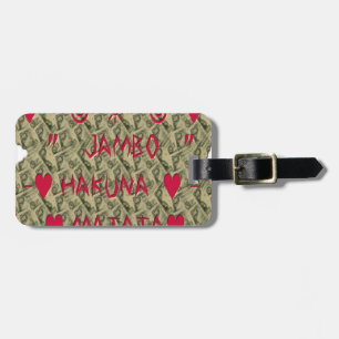 Utskriftsdesign för Hakuna Matata Talk Money Art Bagagebricka