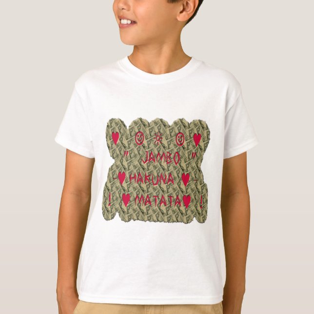 Utskriftsdesign för Hakuna Matata Talk Money Art T Shirt (Framsida)
