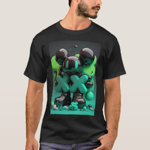 Utskriftsdesign för Hypebeast Kaws Metall T Shirt