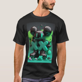 Utskriftsdesign för Hypebeast Kaws Metall T Shirt