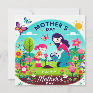 Utskriftsdesign för Lycklig Mamma-dagen Inbjudningar