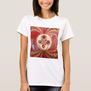 Utskriftsdesign för Red Cricket Bollar Abstrakt Ar T-shirt