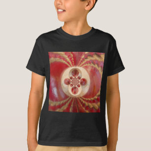 Utskriftsdesign för Red Cricket Bollar Abstrakt Ar T Shirt