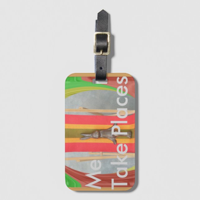 Utskriftsdesign för rektangulära vektorer bagagebricka (Framsida vertikal)