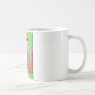 Utskriftsdesign för rektangulära vektorer kaffemugg
