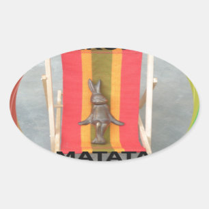 Utskriftsdesign för rektangulära vektorer ovalt klistermärke
