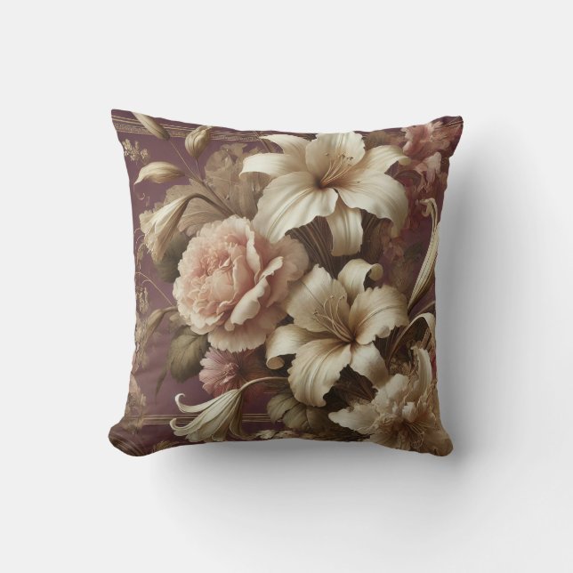 Utskriftsdesign för stor Blommigt Mönster 11 Kudde (Framsida)