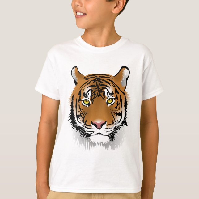 Utskriftsdesign för Tiger Head Tee (Framsida)