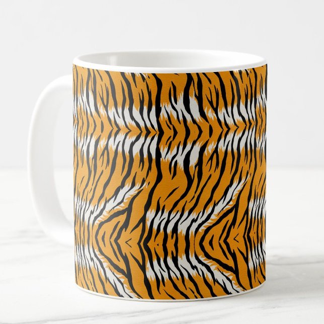 Utskriftsdesign för Tiger Skin Animal Print Mönste Kaffemugg (Skapare uppladdad)