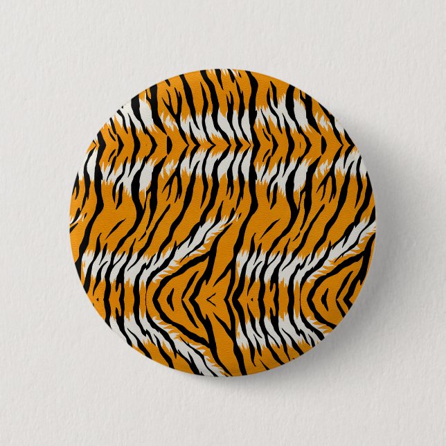 Utskriftsdesign för Tiger Skin Animal Print Mönste Knapp (Framsida)