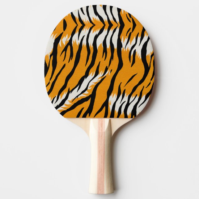 Utskriftsdesign för Tiger Skin Animal Print Mönste Pingisracket (Framsidan)