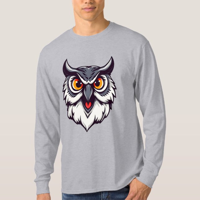 Utskriftsdesign för uggla t shirt (Framsida)