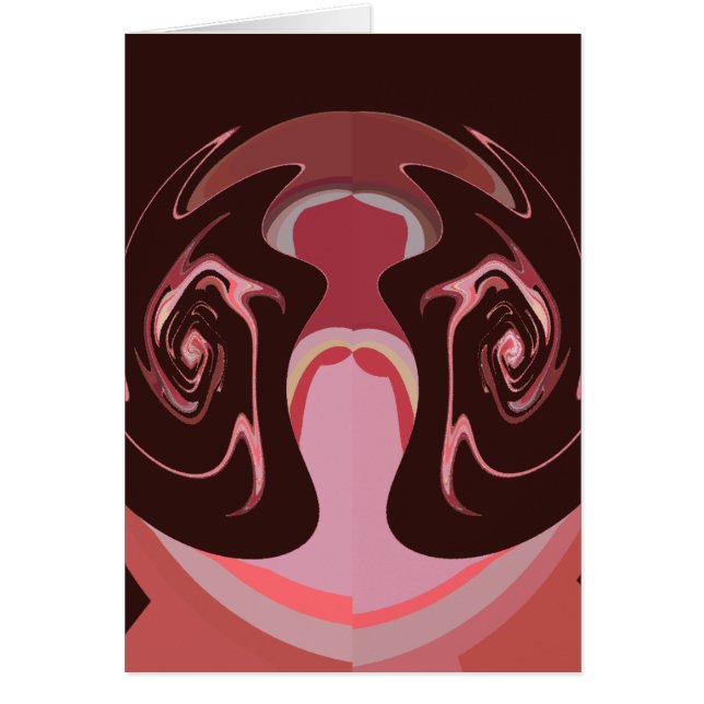 Utskriftsdesign för vacker afrikansk maronmotif hälsningskort (Framsidan)