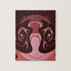 Utskriftsdesign för vacker afrikansk maronmotif pussel