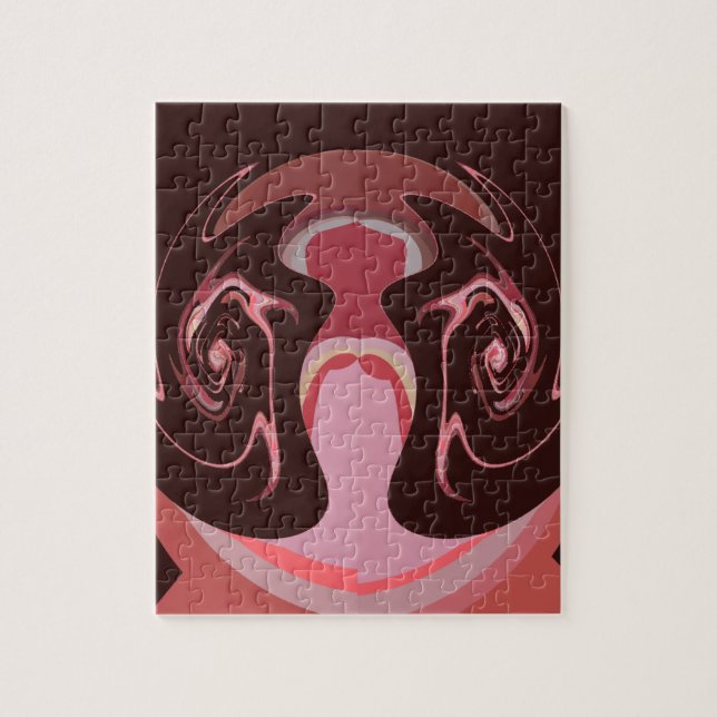 Utskriftsdesign för vacker afrikansk maronmotif pussel (Vertikal)