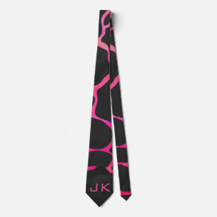 Utskriftsfacket Giraffe Shock rosa och Black Print Slips