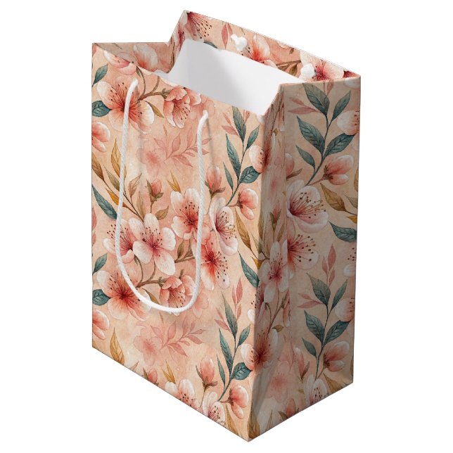 Utskriftsformat för Cherry Blommar Bag (Framsidan Vinklad)
