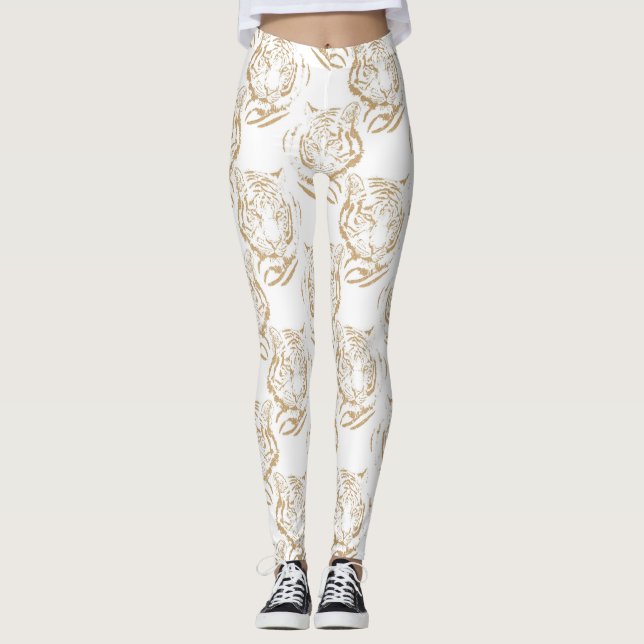 Utskriftsformat för Elegant med Guld Glitter Leggings (Framsida)