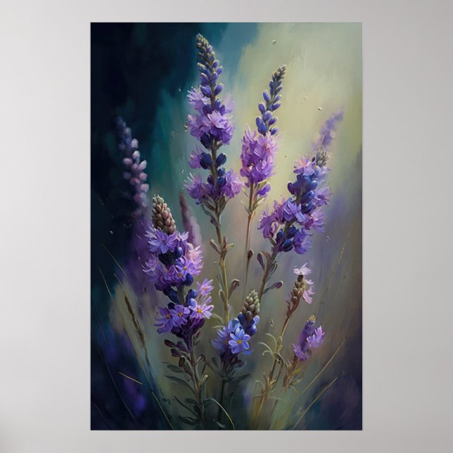 Utskriftsformat för Lavender Flowers Art Poster (Framsidan)