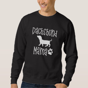 Utskriftsklipp i Dachshund Mamma Proud Doxie Hund Lång Ärmad Tröja