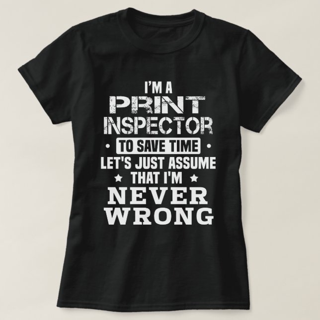 Utskriftskontroll T Shirt (Design framsida)
