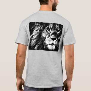 Utskriftsmall för popup-teckning Lejon Ansikte vid T Shirt