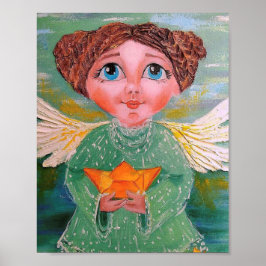 Utskriftsmålning för vattenfärg Angel Art Poster