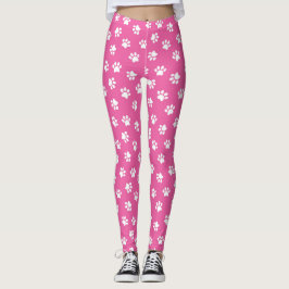 Utskriftsmarginaler för rosa och vitbok leggings