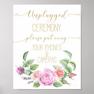 Utskriftssignalen bröllop för blommigt är inte ans poster