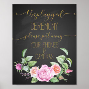 Utskriftssignalen bröllop för blommigt är inte ans poster