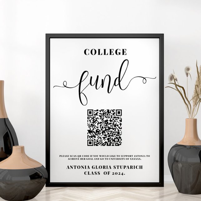Utskriftssignatur för College fund studenten Poster (Skapare uppladdad)