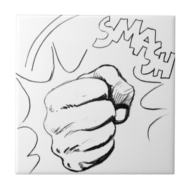 Utskriftsskiss för Retro-popup-bild Kakelplatta (Framsidan)