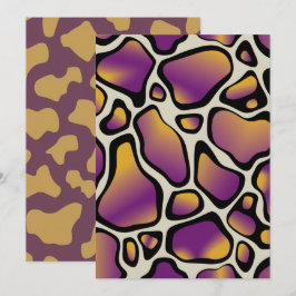 Utskriftsskrapbok för Lila och Guld Inbjudningar