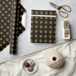 Utskriftstema för Guld Paw Presentpapper