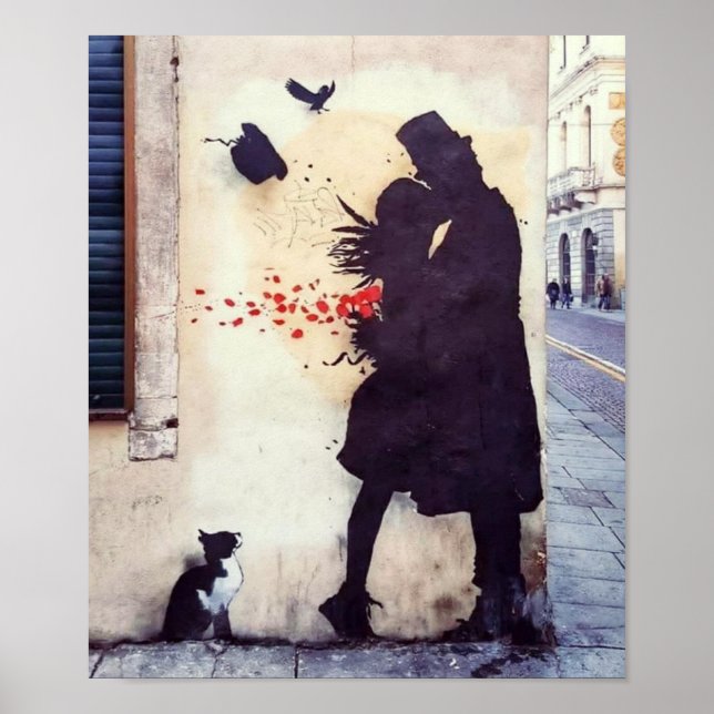 Utskriftsvärde för katt & Kärlek Poster Pappert (p (Framsidan)