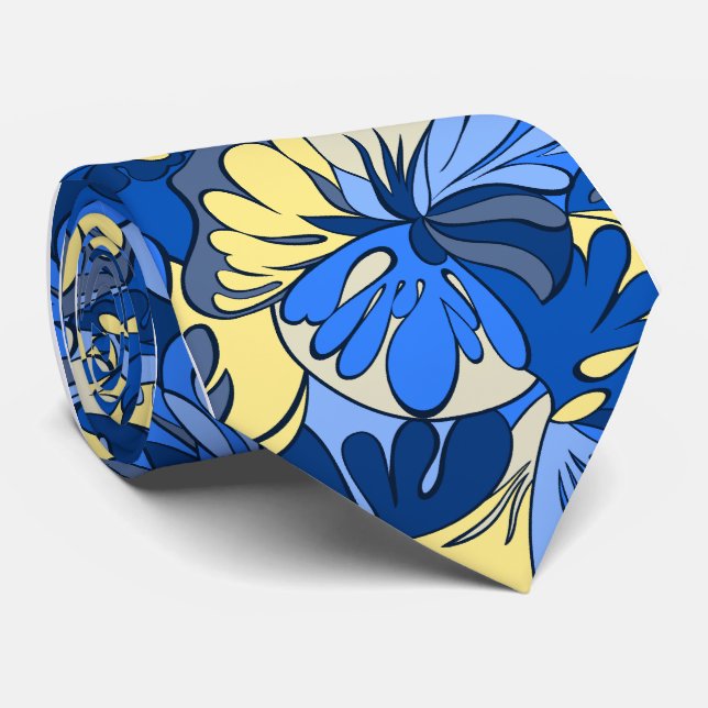 Utskrivaven blom- Retro Singel-side för Lavalampa Slips (Rullad)