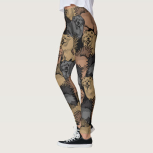 Utskrivaven damasker för hund för ChowChow Leggings