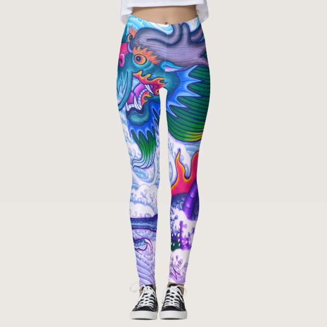 UTSKRIVAVEN DRAKEdamasker Leggings (Framsida)