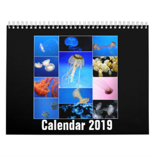 Utskrivaven kalender 2019 för manet anpassningsba
