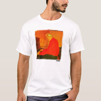 Utskrivaven konstt-skjorta för piano man t-shirt