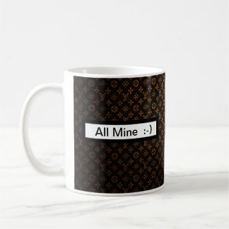 Utskrivaven LV-Monogram på muggen Kaffemugg