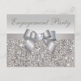 Utskrivaven silverSequins, pilbåge & Inbjudningar