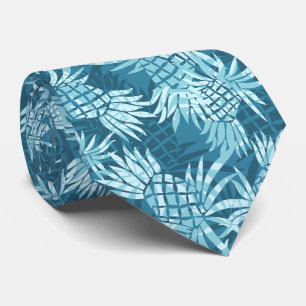 Utskrivavet ananasCamo hawaianskt dubbelsidigt Slips